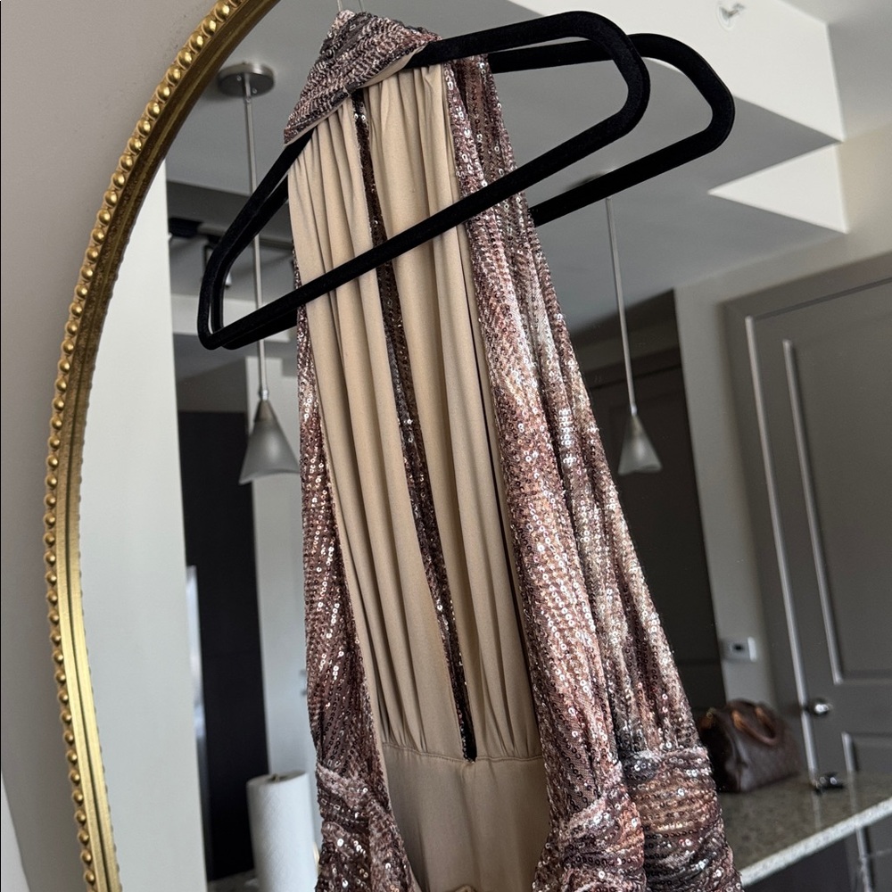 Ramy Brook Metallic Brown Maxi Dress - Picture 10 of 13